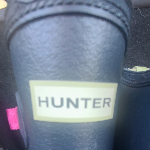 Lightly worn-Hunter Field Huntress Tall Rain Boots in Navy Women's Size 7 - Picture 2 of 9